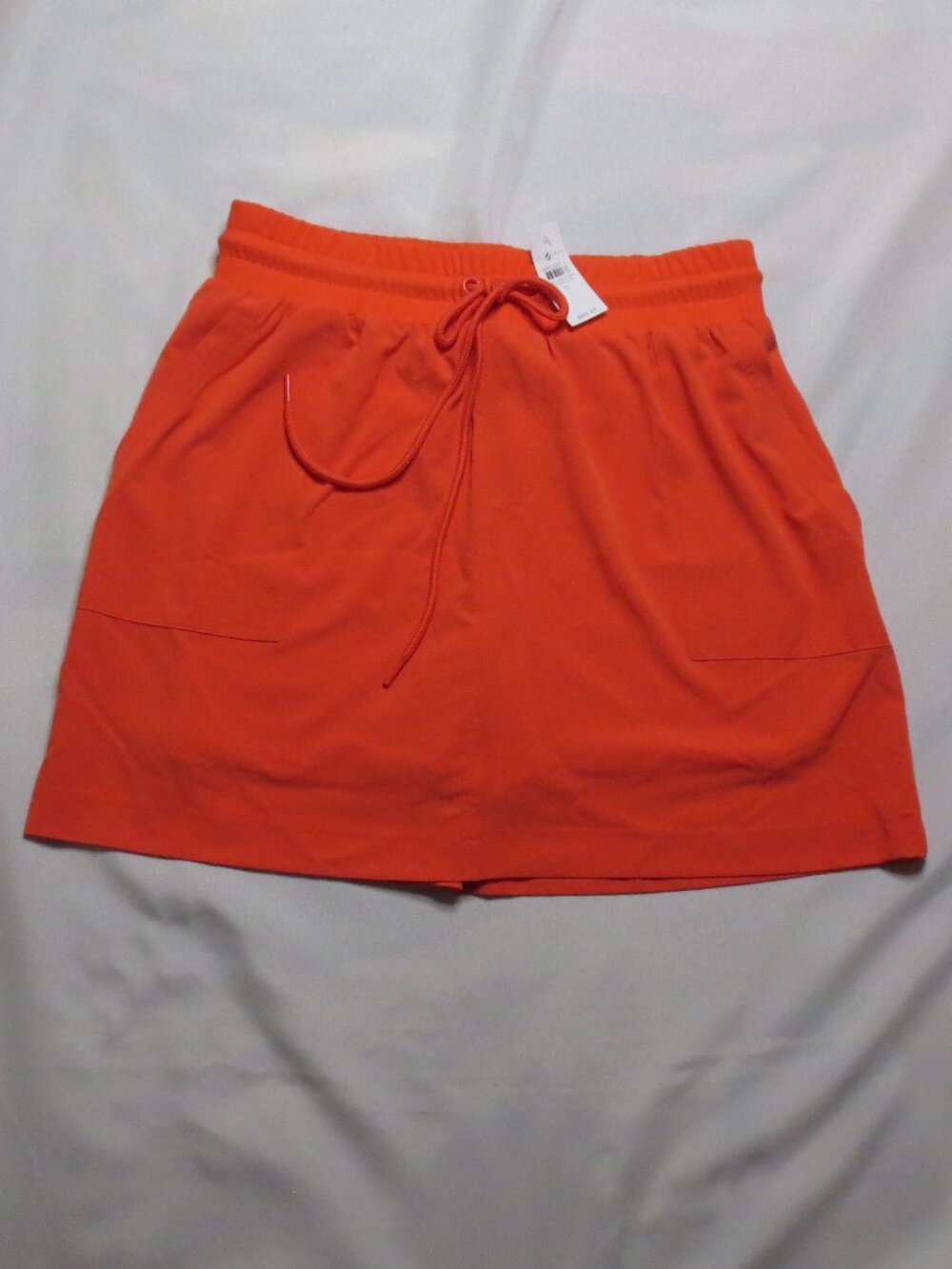 NWT LOU & GREY womens SKORT coral LIGHTWEIGHT orange ELASTIC drawstring SIZE M